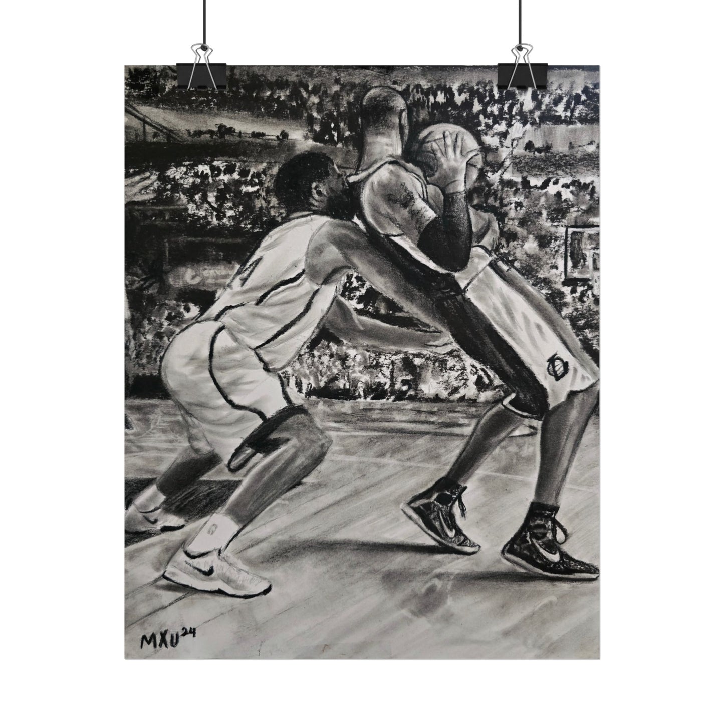 Basketball Art Prints, Rolled Posters for Sports Lovers, Wall Decor, Gifts for Athletes, Home Gym Decoration