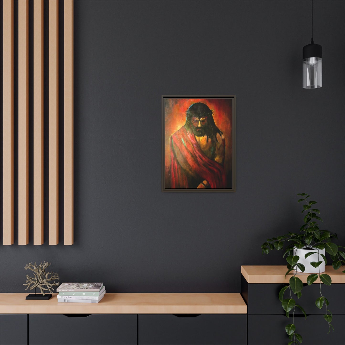 “KING of kings” Matte Canvas, Framed (Multi-color)