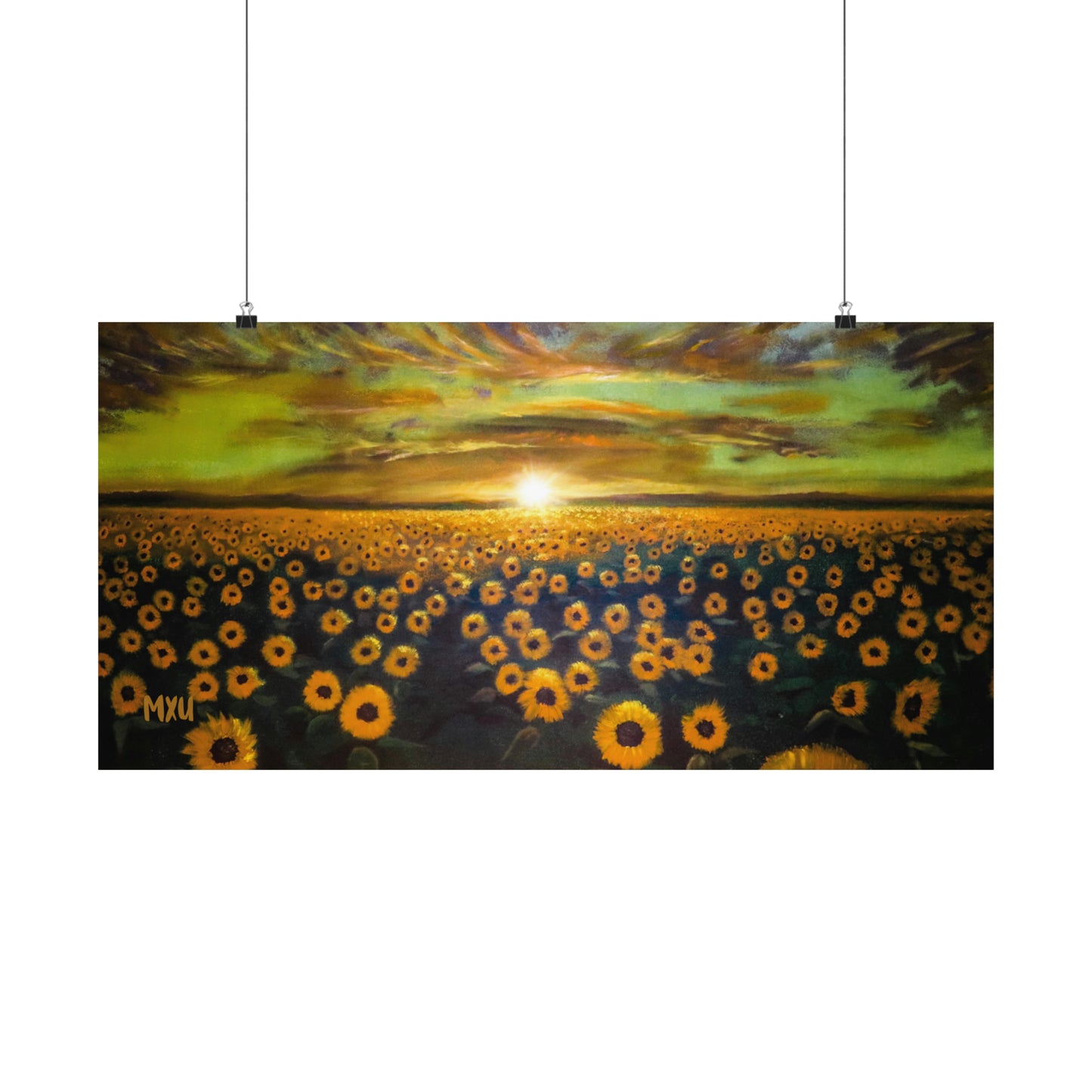 Sunflower Painting Matte Horizontal Posters