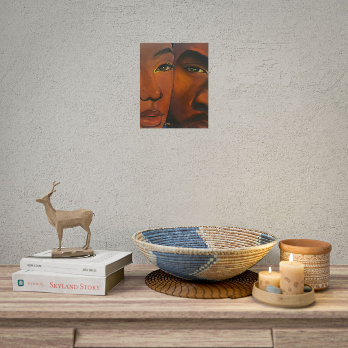 Intimate Black Love Portrait Rolled Poster “In His Image”