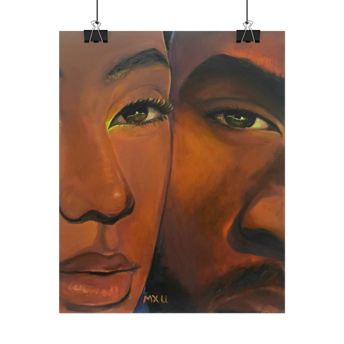 Intimate Black Love Portrait Rolled Poster “In His Image”