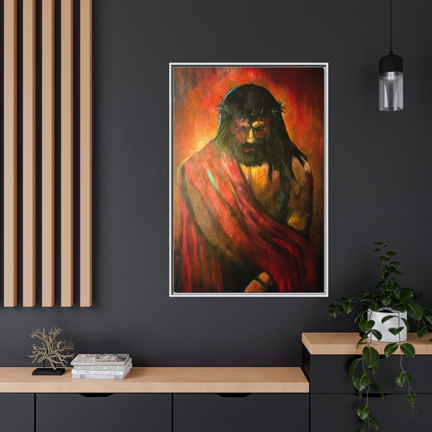 “KING of kings” Matte Canvas, Framed (Multi-color)