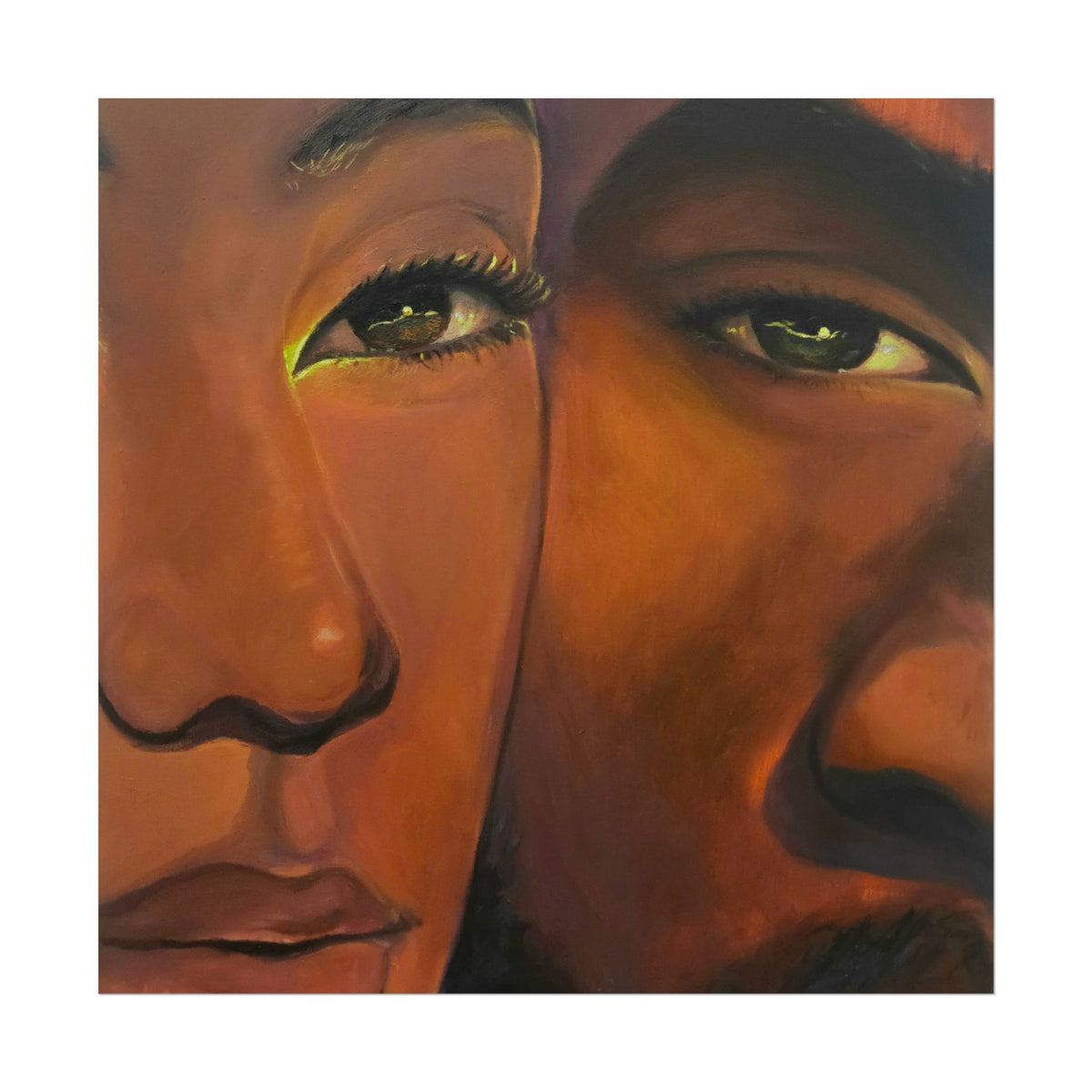 Intimate Black Love Portrait Rolled Poster “In His Image”