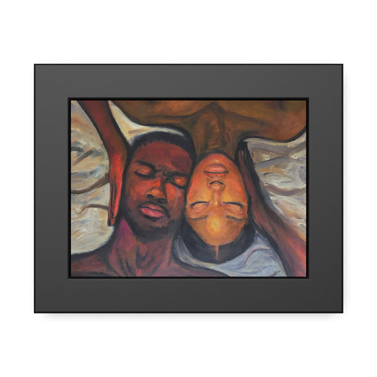 "Perspectives" Framed Wall Art, Black Couple Portrait, Home Decor, Unique Gift, Modern Art, Relationship Celebration