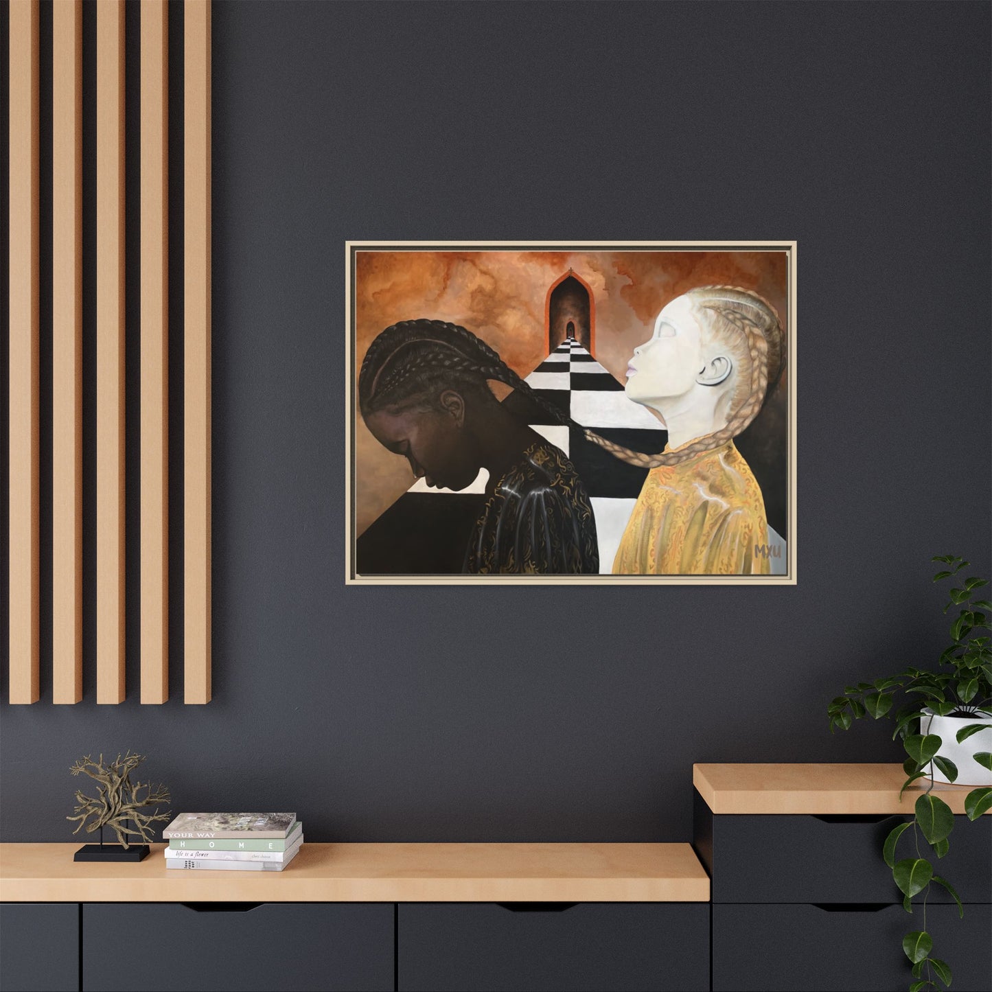 Matte Canvas, Framed (Multi-color)