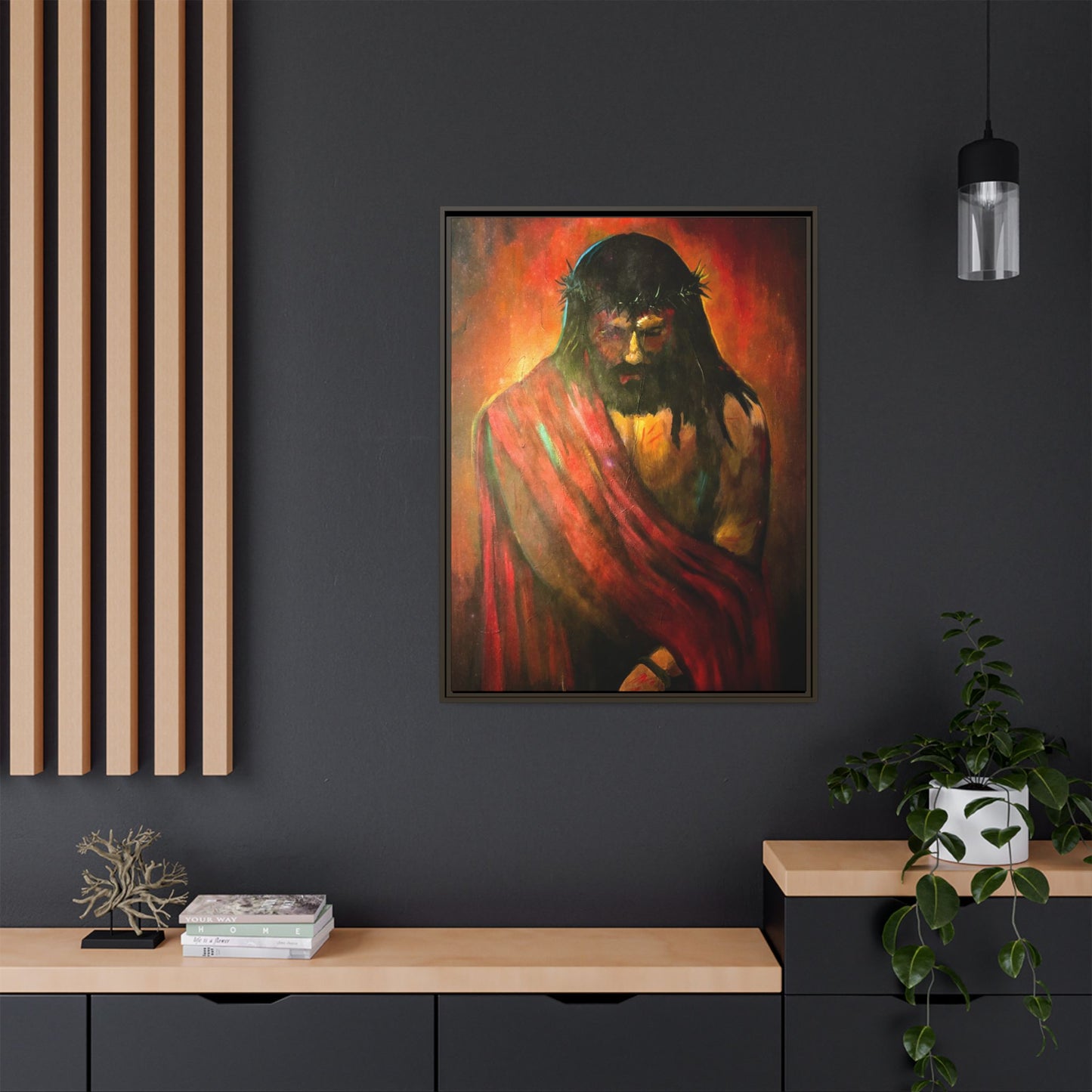 “KING of kings” Matte Canvas, Framed (Multi-color)