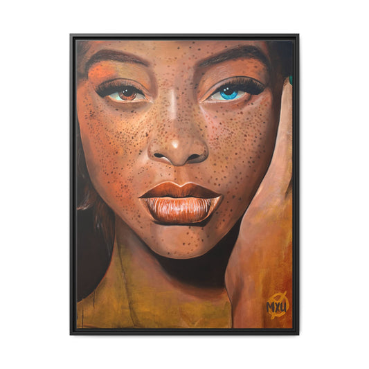 Framed Art Print - Multi-Color Portrait, Wall Decor, Gallery Wall Art, Home Office Decoration, Unique Gift, Black Art