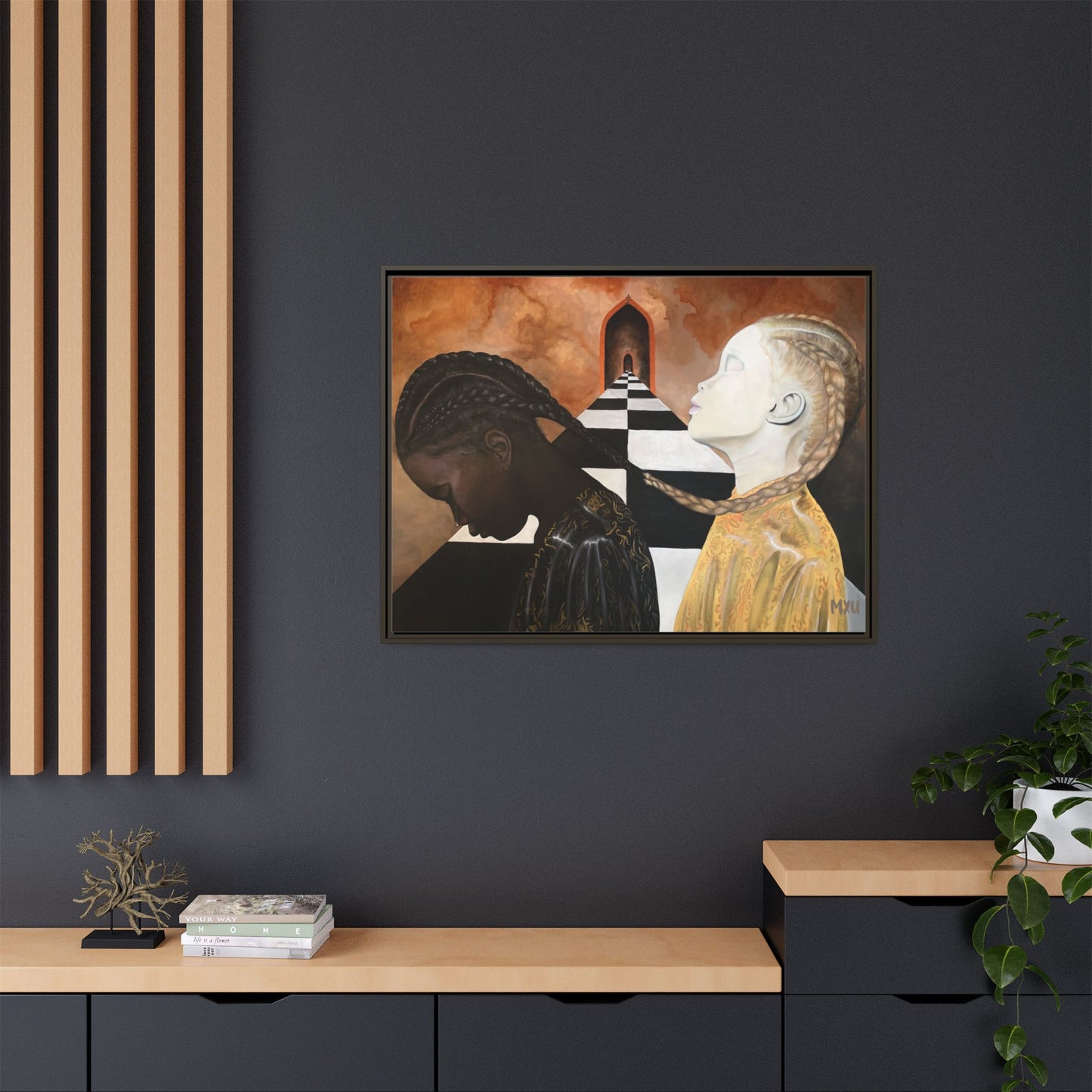 Matte Canvas, Framed (Multi-color)