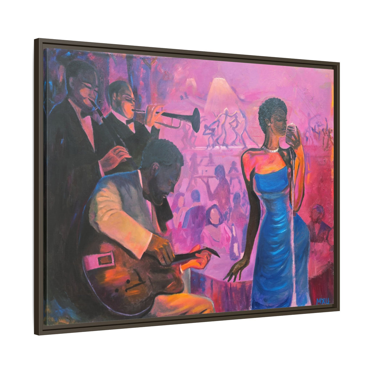Fine Art Music Painting, Matte Canvas, Framed (Multi-color), Print
