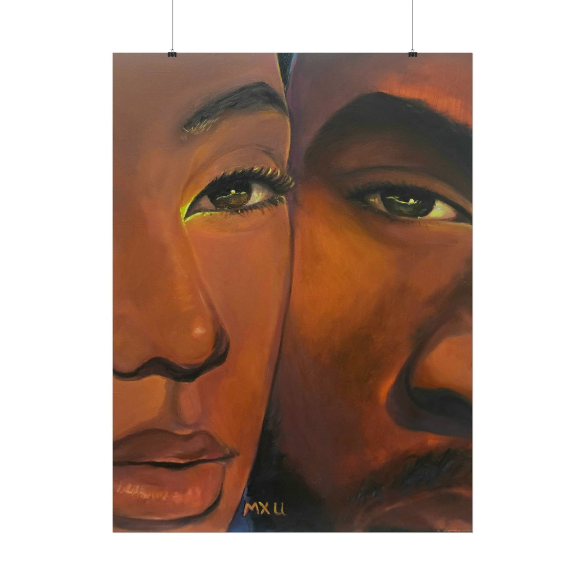 Intimate Black Love Portrait Rolled Poster “In His Image”
