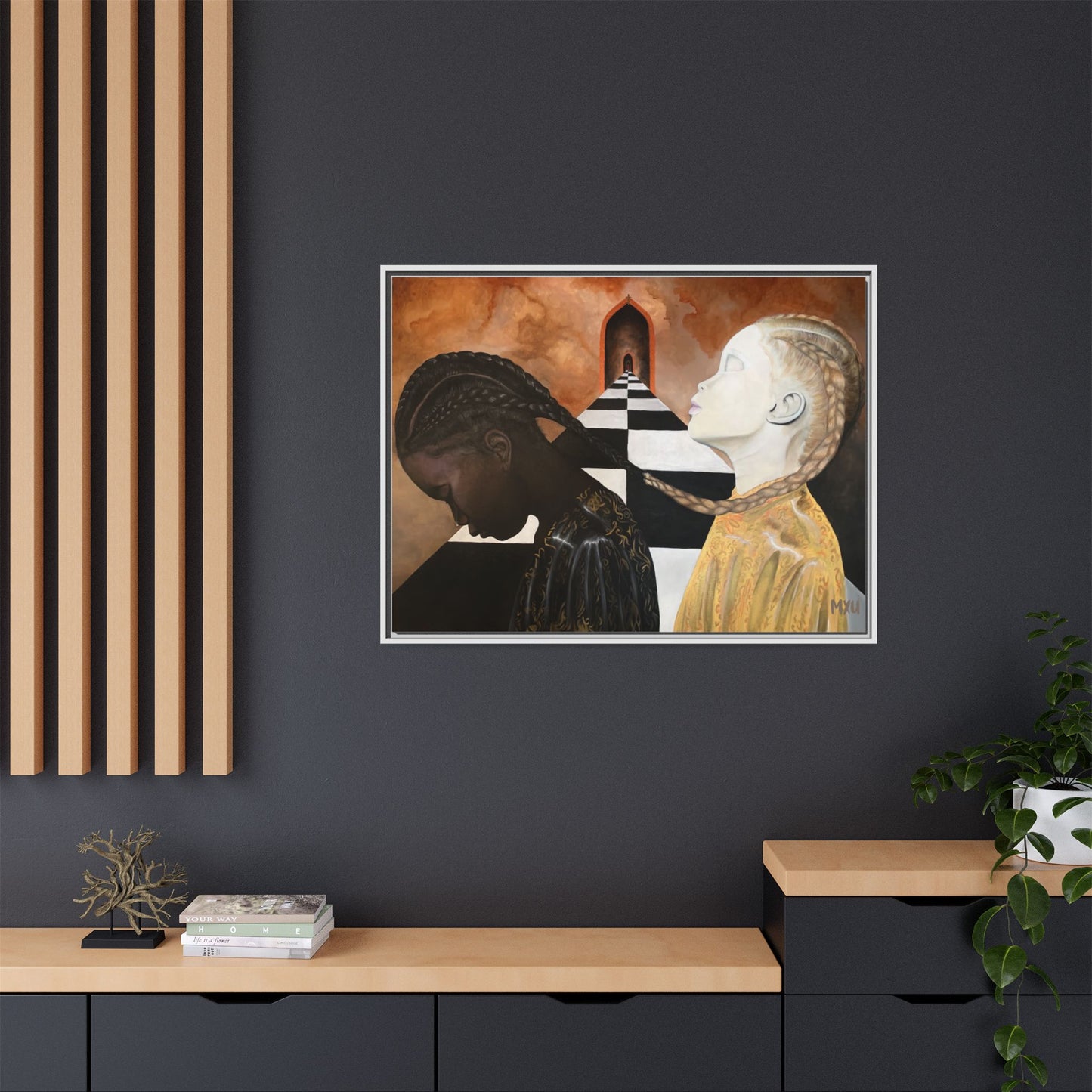 Matte Canvas, Framed (Multi-color)