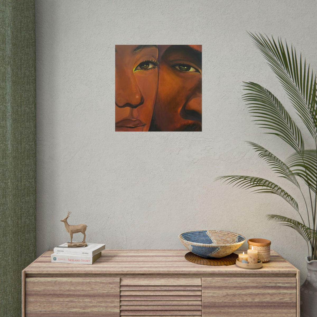 Intimate Black Love Portrait Rolled Poster “In His Image”