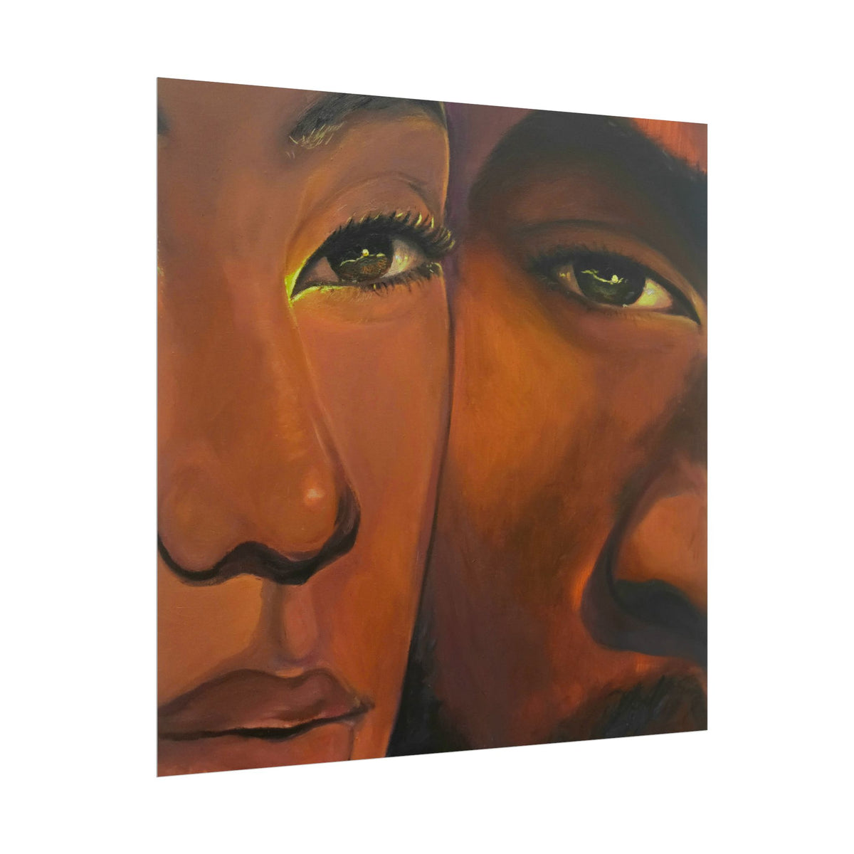 Intimate Black Love Portrait Rolled Poster “In His Image”