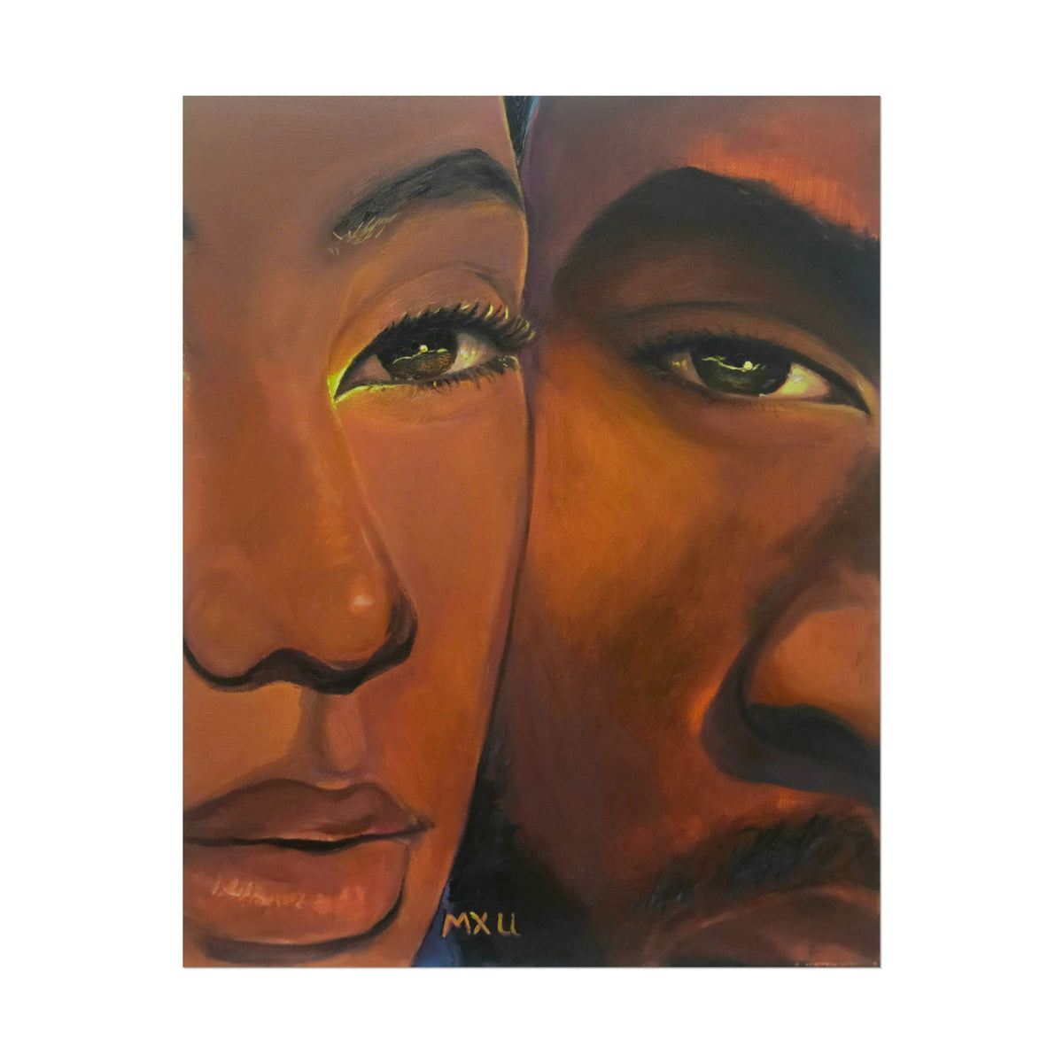 Intimate Black Love Portrait Rolled Poster “In His Image”
