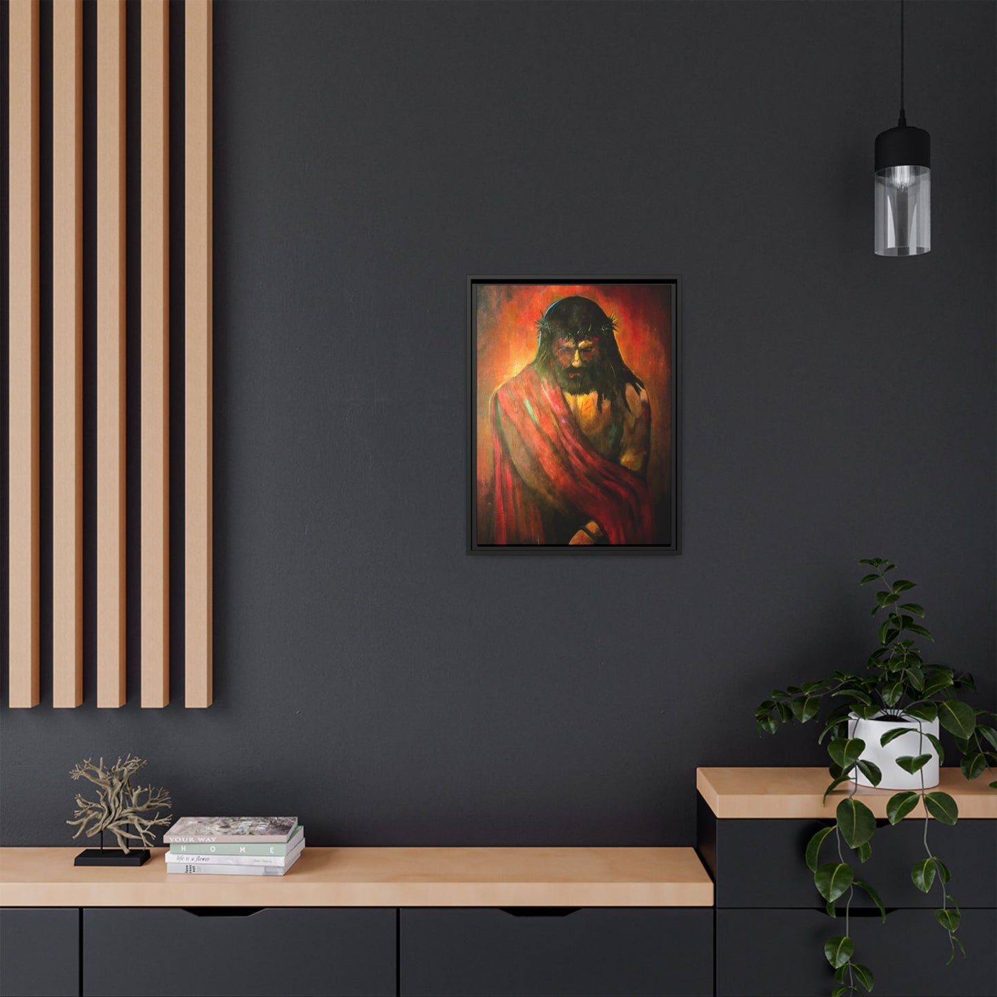 “KING of kings” Matte Canvas, Framed (Multi-color)