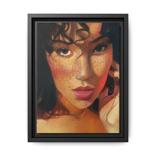 Framed Art Print of Vibrant Portrait, Boho Decor, Gift for Her, Modern Wall Art, Birthday Gift, Colorful Home Decor