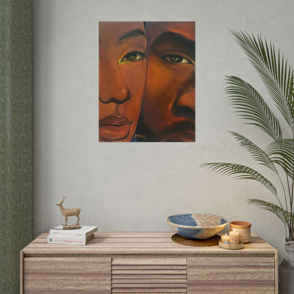 Intimate Black Love Portrait Rolled Poster “In His Image”
