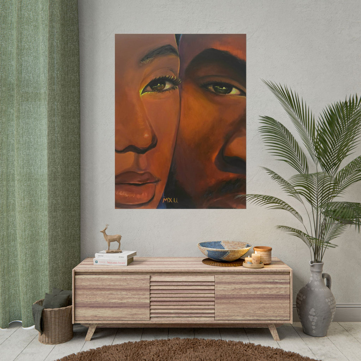 Intimate Black Love Portrait Rolled Poster “In His Image”