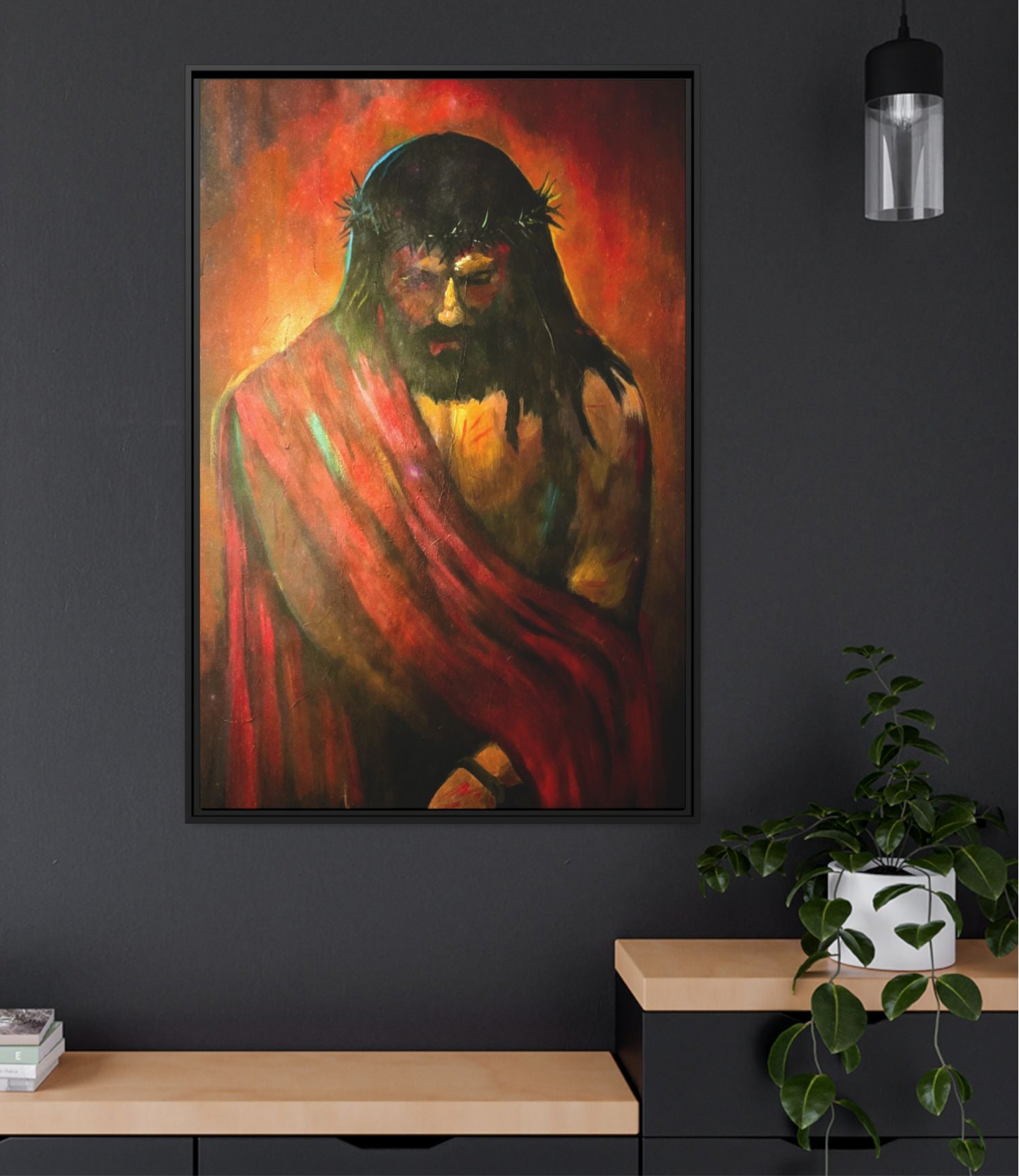 “KING of kings” Matte Canvas, Framed (Multi-color)